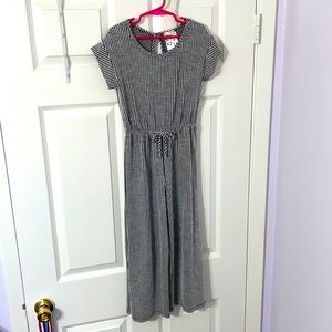 Girls black and white striped jumper